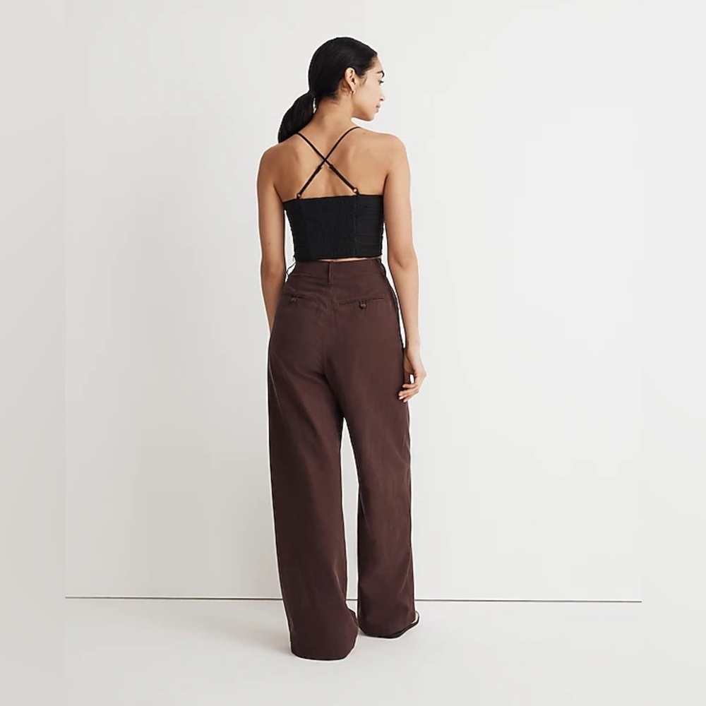 NWT Madewell Harlow Wide-Leg Pants in Chocolate Raisin